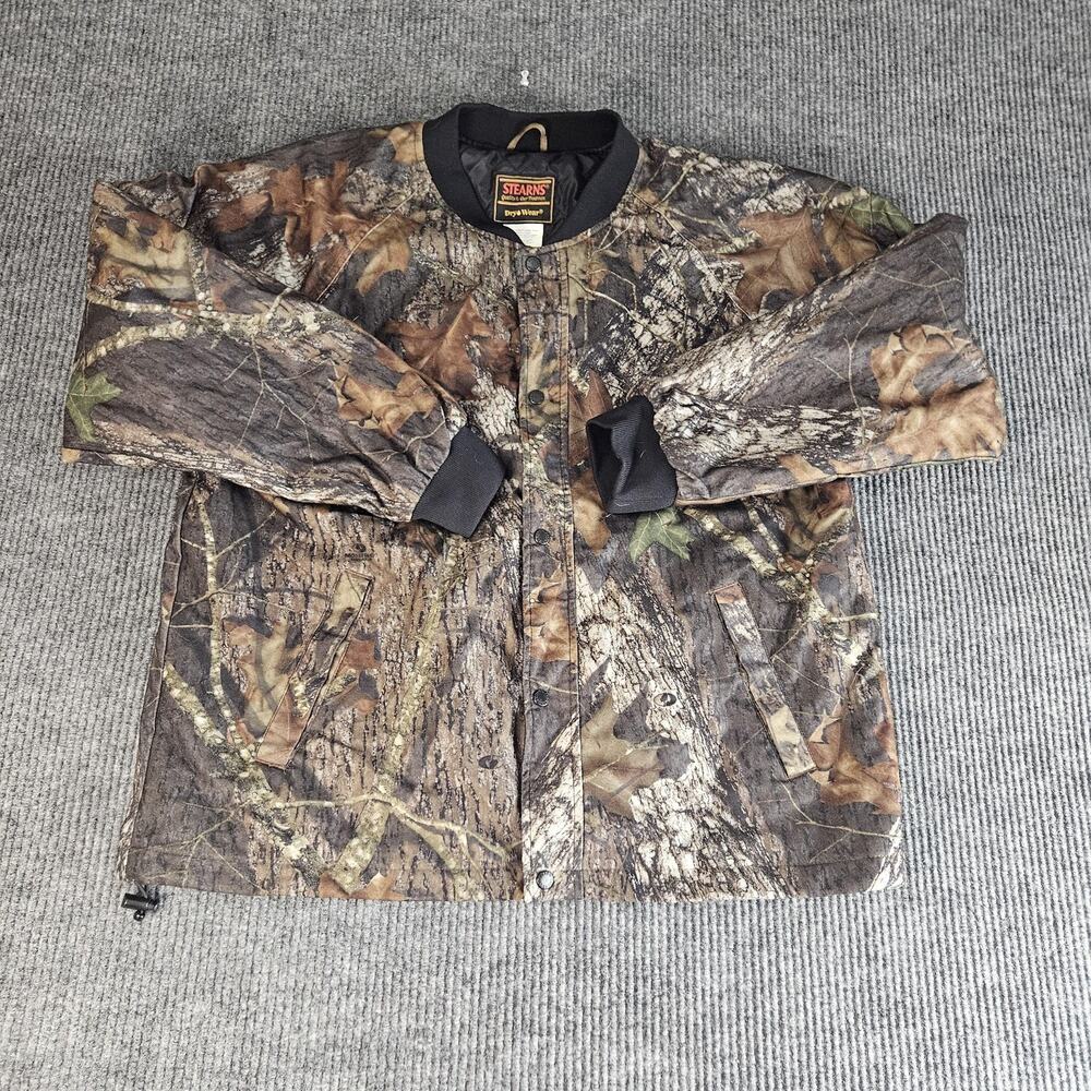 Stearns Dry Wear Jacket Mens LARGE‎ Camo Mossy Oak H780 Insulated Hunting